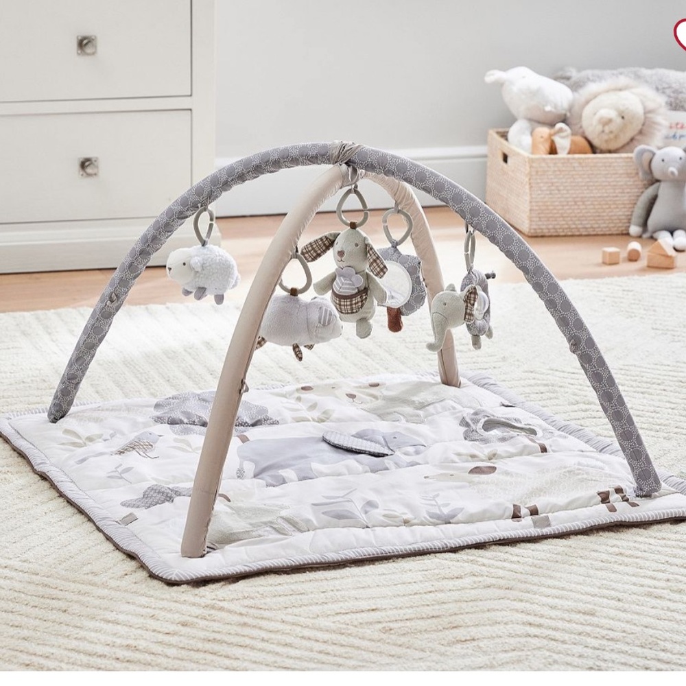 Pottery Barn Play Gym with Hanging Plush Toys